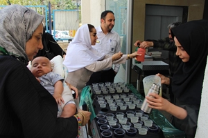 برگزاری ایستگاه صلواتی در بیمارستان آرش به مناسبت ایام سوگواری سید و سالار شهیدان، حضرت اباعبدالله الحسین (ع)